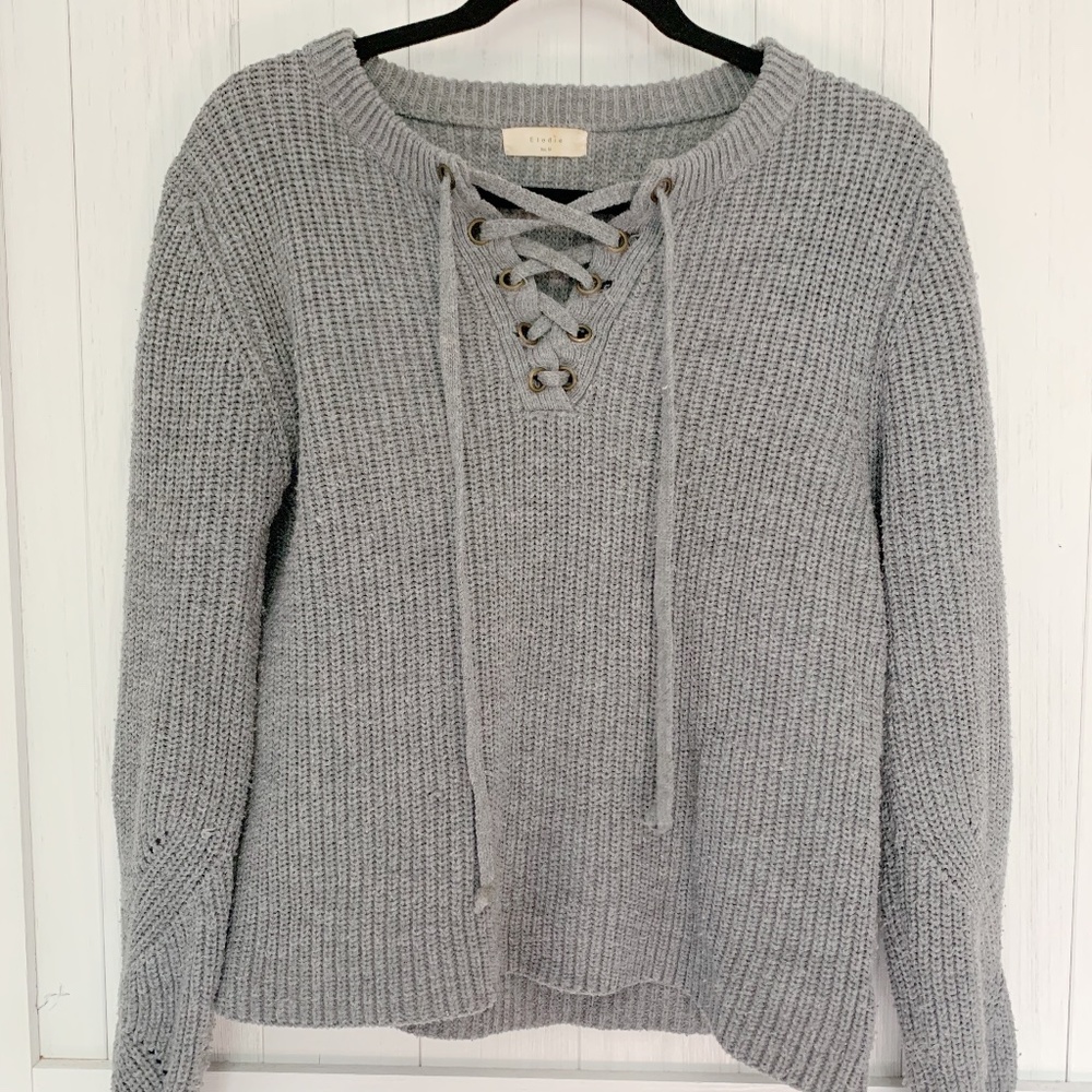 Elodie knit gray sweater